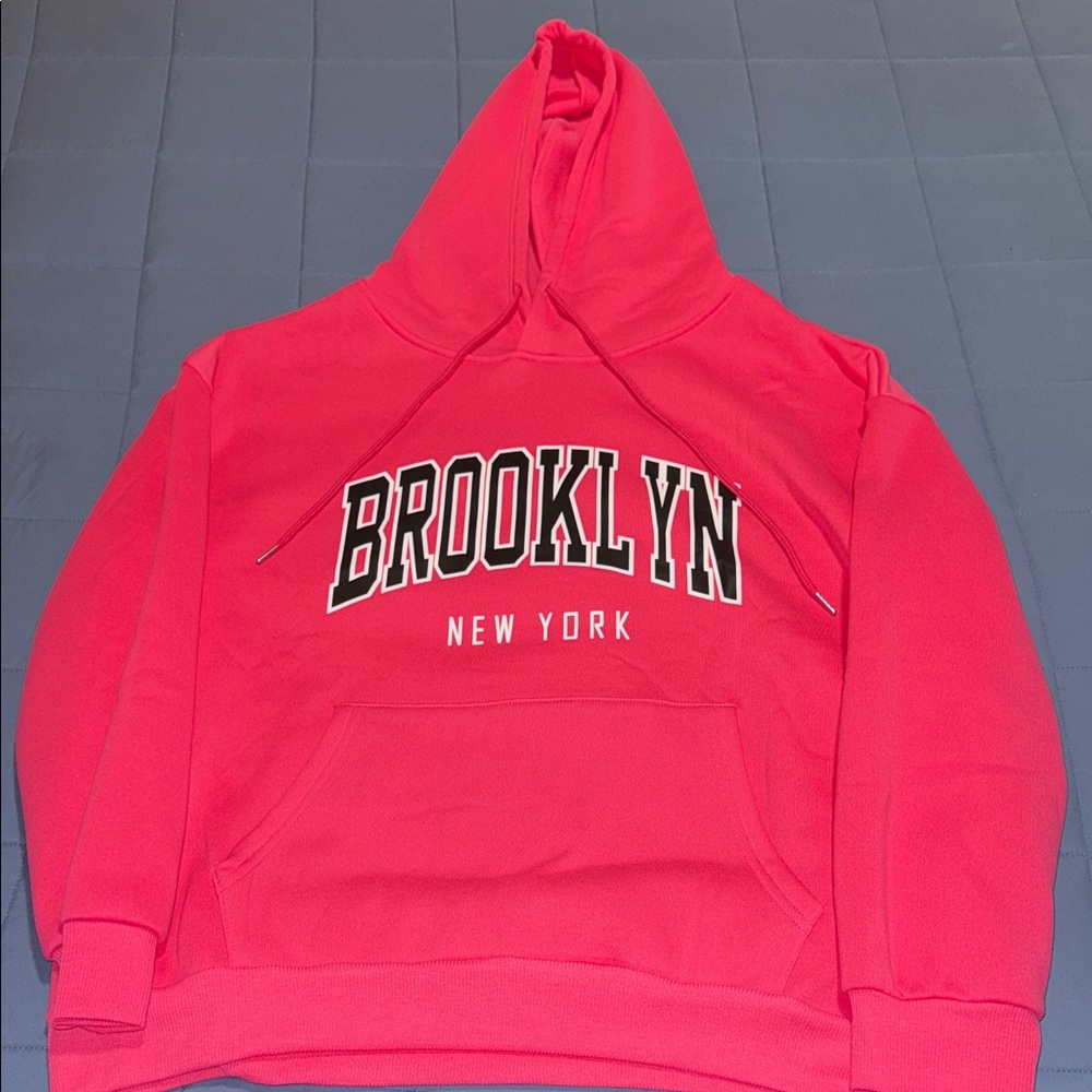 Brooklyn New York Hot Pink Hoodie